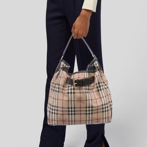 Authentic Burberry Haymarket shoulder bag